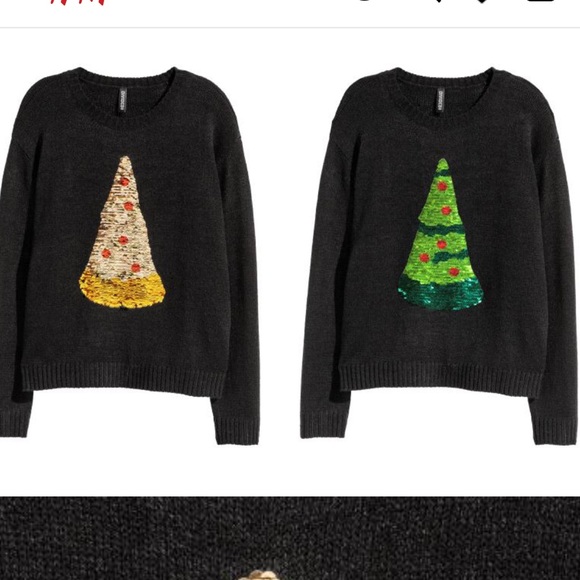 pizza christmas tree sequin sweater